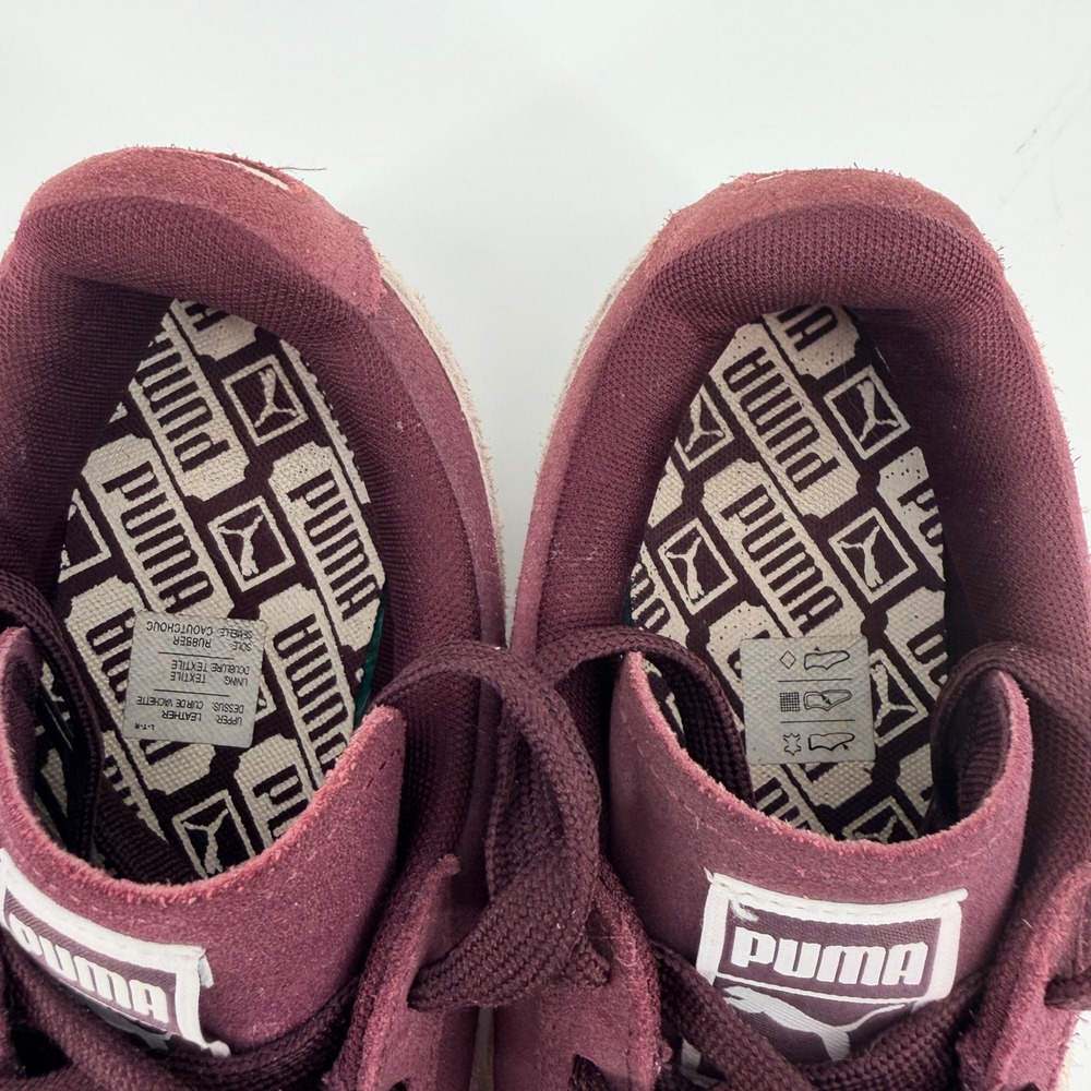 Puma Suede Leather Classic Burgundy Wine Purple Womens Sneakers 355462 40 Size 8 - Picture 5 of 8